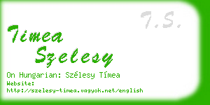 timea szelesy business card